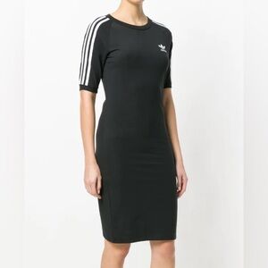67. Adidas Originals 3-Stripes Bodycon T-Shirt Dress – Black – Size M (US 14)